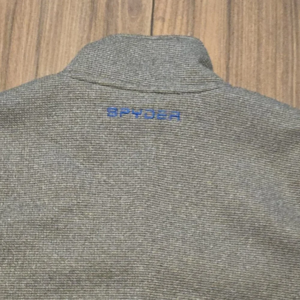 Kids SPYDER‎ Jacket Gray/Black Blue Logo Size S (7/8) EUC